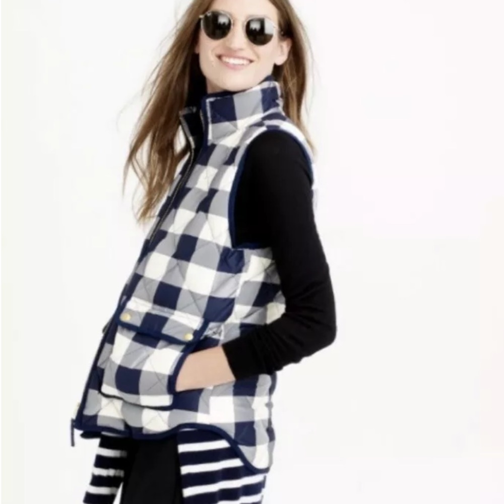 J. Crew gingham buffalo plaid excursion vest
